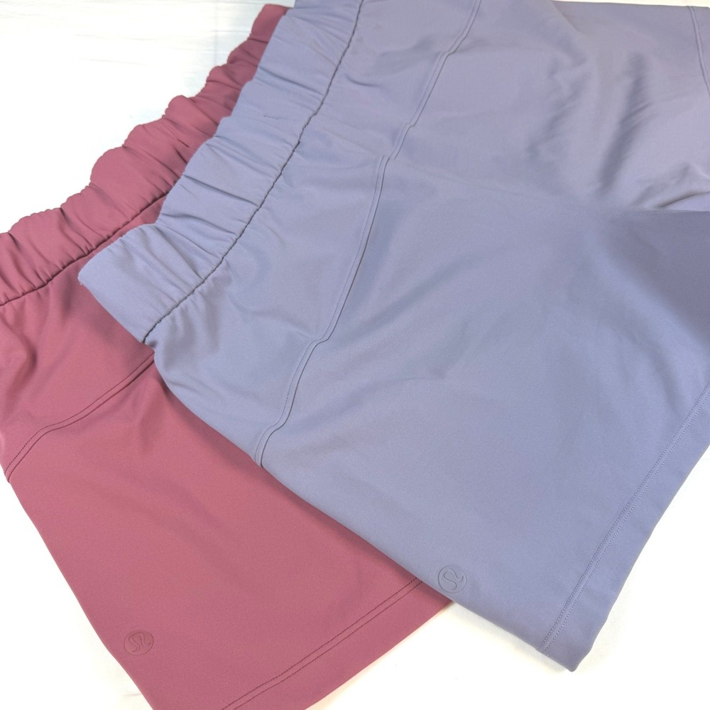 Lululemon Stroll at Sundown Shorts Women 6 Pink, Purple Lot of 2 Athletic EUC